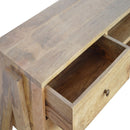 Chevron Solid Wood 2 Drawers Media Unit by Lavishway | TV Units Cabinets-57098