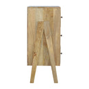 Chevron Solid Mango Wooden 3 Chest Of Drawers by Lavishway | Chest Of Drawers-57146