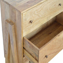 Chevron Solid Mango Wooden 3 Chest Of Drawers by Lavishway | Chest Of Drawers-57142