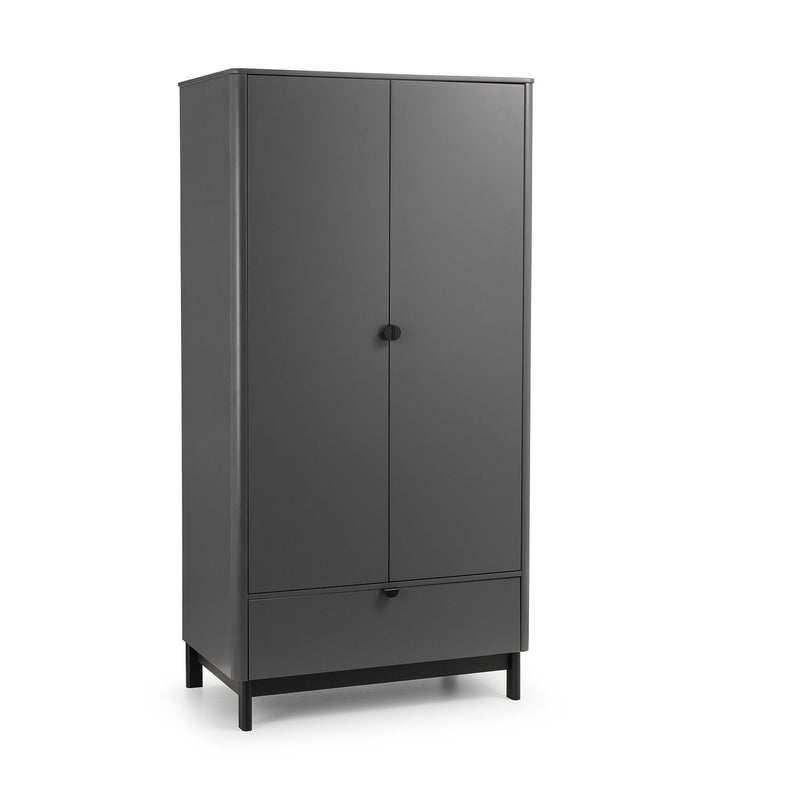 Chloe 2 Doors & 1 Drawer Grey Wardrobe by Lavishway | Wardrobe-20703