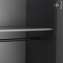 Chloe 2 Doors & 1 Drawer Grey Wardrobe by Lavishway | Wardrobe-20709