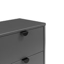 Chloe 2 Drawer Storm Grey Bedside Table by Lavishway | Bedside Tables-20697
