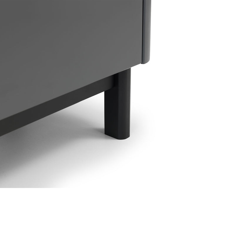 Chloe 2 Drawer Storm Grey Bedside Table by Lavishway | Bedside Tables-20695