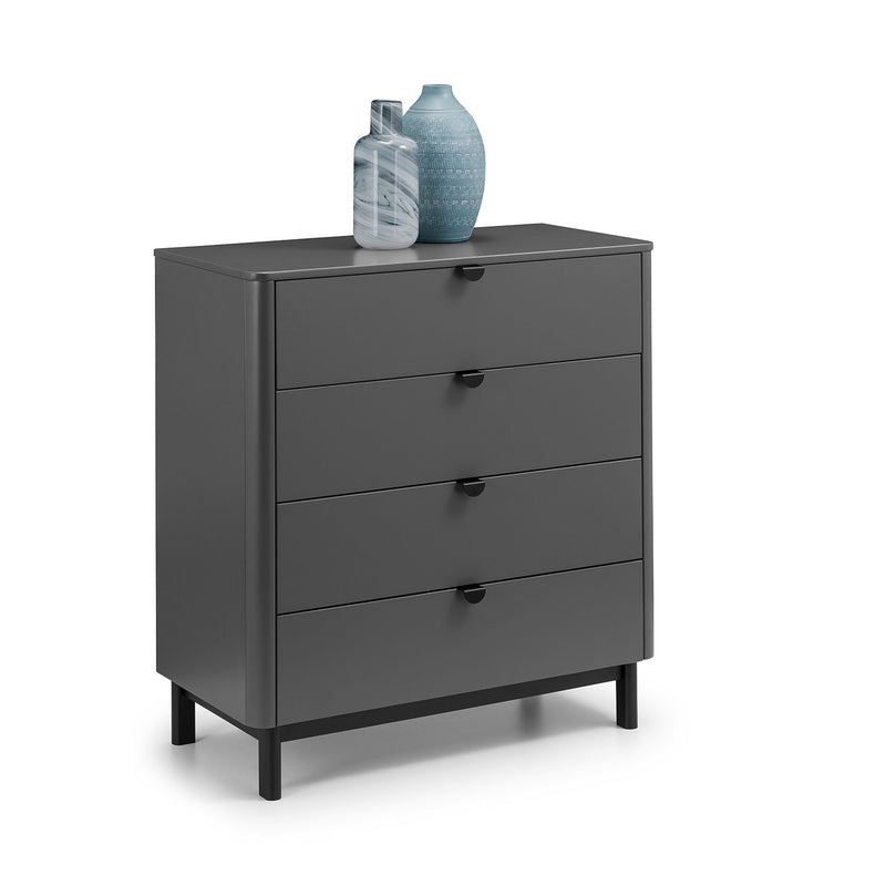 Chloe Strom Grey 4 Chest Of Drawers by Lavishway | Chest Of Drawers-20679