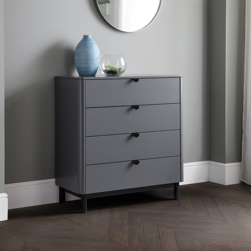 Chloe Strom Grey 4 Chest Of Drawers by Lavishway | Chest Of Drawers-20678