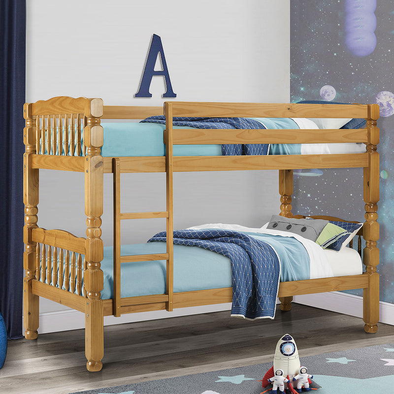 Chunky Solid Wood Antique Bunk Bed Frame by Lavishway | Wooden Beds-20662