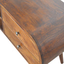 Circular 2 Drawers Chestnut Media Unit by Lavishway | TV Units Cabinets-21936