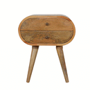 Carbrooke Solid Wood 2 Drawers Bedside Table by Lavishway | Bedside Tables-21400