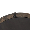 Avrey Antique Grey Circle Wooden Wall Mirror by Lavishway | Wall Mirrors-50530
