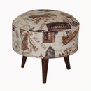 Lebus City Printed Pattern Footstool by Lavishway | Footstool-21360