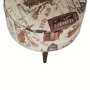 Lebus City Printed Pattern Footstool by Lavishway | Footstool-21366