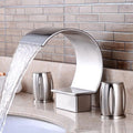 C Shaped Brass Waterfall Bathroom Tap by Lavishway | Bathroom Faucet-49090