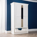 Clermont Pine 2 Doors 1 Drawer Wardrobe by Lavishway | Wardrobe-20639