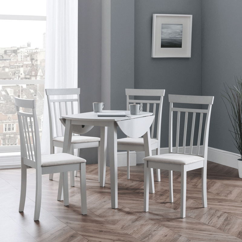 Coast Grey Fabric Seat Wooden Dining Chair by Lavishway | Dining Chairs-20624
