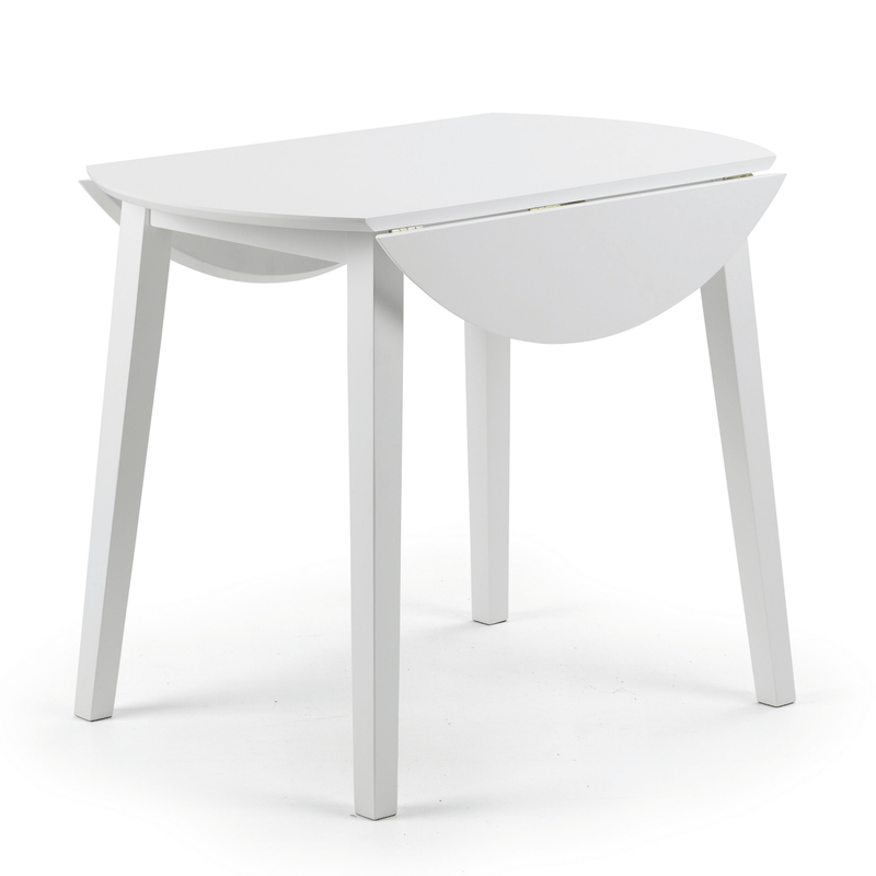 Coast White Drop Leaf Round Dining Table by Lavishway | Dining Tables-20596