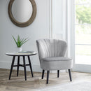 Coco Scalloped Back Velvet Accent Chair by Lavishway | Accent Chairs-20612