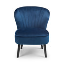 Coco Scalloped Back Velvet Accent Chair by Lavishway | Accent Chairs-20615