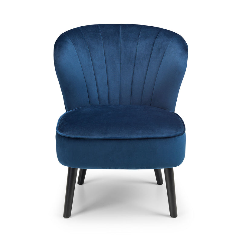 Coco Scalloped Back Velvet Accent Chair by Lavishway | Accent Chairs-20615