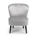 Coco Scalloped Back Velvet Accent Chair by Lavishway | Accent Chairs-20616