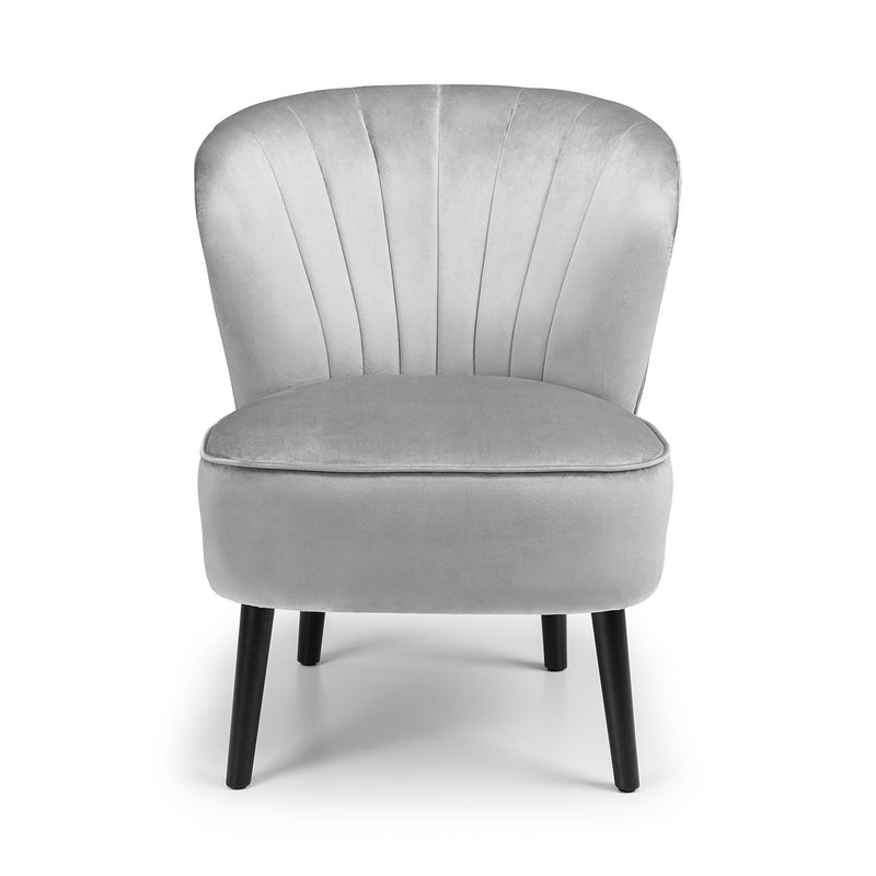 Coco Scalloped Back Velvet Accent Chair by Lavishway | Accent Chairs-20616