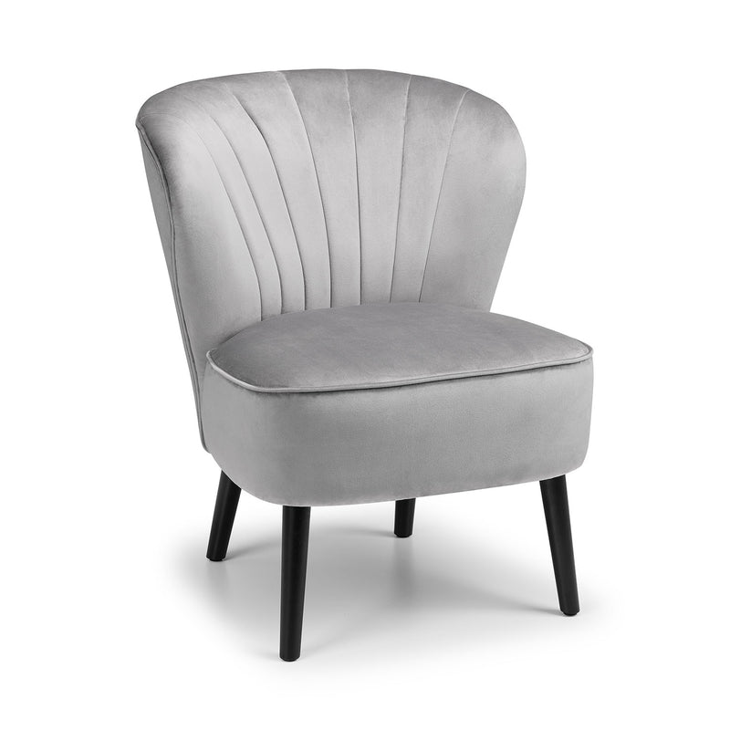 Coco Scalloped Back Velvet Accent Chair by Lavishway | Accent Chairs-20614