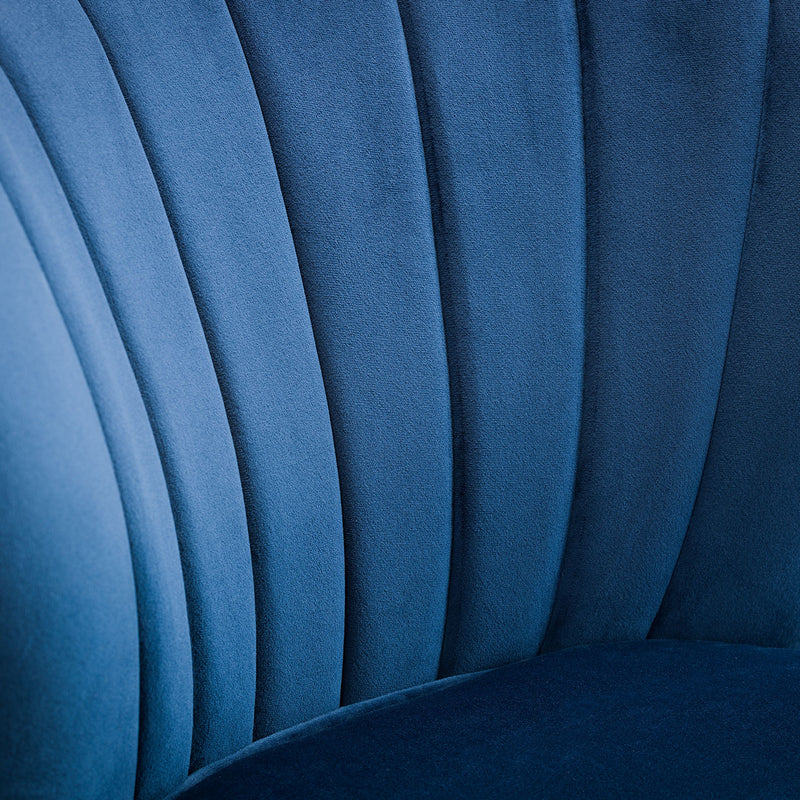 Coco Scalloped Back Velvet Accent Chair by Lavishway | Accent Chairs-20617