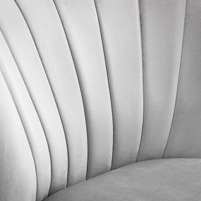 Coco Scalloped Back Velvet Accent Chair by Lavishway | Accent Chairs-20618