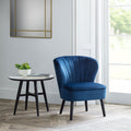 Coco Scalloped Back Velvet Accent Chair by Lavishway | Accent Chairs-20611