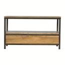 Forge 2 Drawers Coffee Table with Iron Base by Lavishway | Coffee Tables-21330