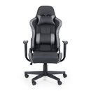 Comet Black & Grey Faux Leather Gaming Chair by Lavishway | Leather Chairs-20589