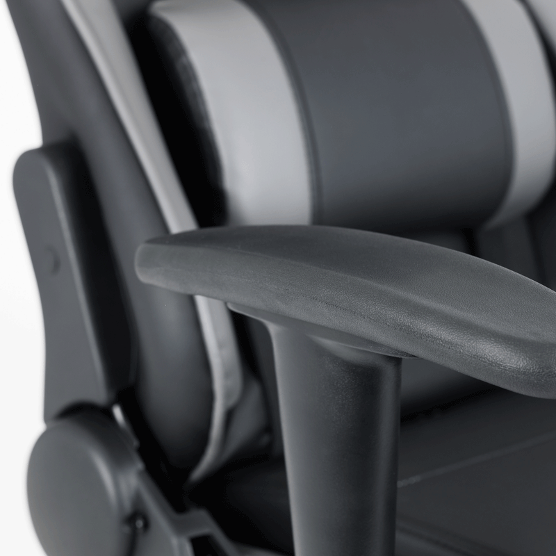Comet Black & Grey Faux Leather Gaming Chair by Lavishway | Leather Chairs-20590