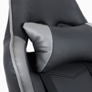 Comet Black & Grey Faux Leather Gaming Chair by Lavishway | Leather Chairs-20591
