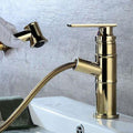 Brass Pull Out Single Handle Bathroom Tap by Lavishway | Bathroom Faucet-49103