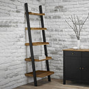 Copenhagen Oak & Black Ladder Shelf