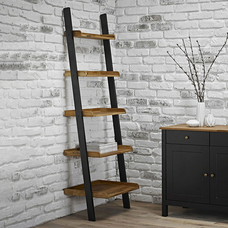 Copenhagen Oak & Black Ladder Shelf