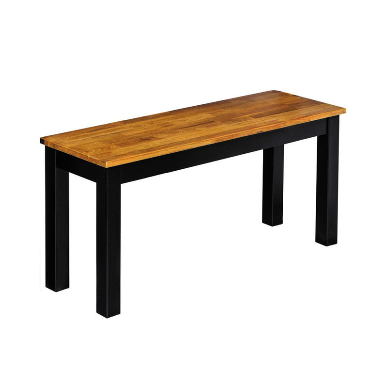 Copenhagen Solid Oak Black Dining Bench by Lavishway | Dining Benches-28575