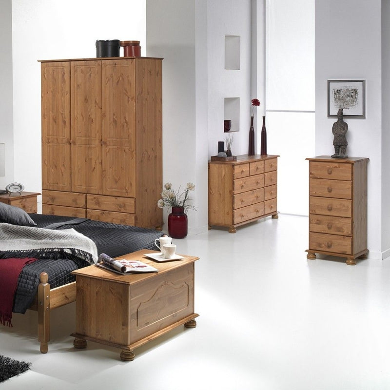 Copenhagen Pine Narrow 5 Drawer Chest by Lavishway | Chest Of Drawers-45629