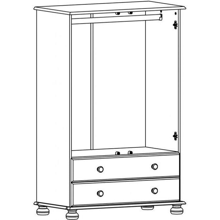 Copenhagen White 2 Door Wardrobe by Lavishway | Wardrobe-45561