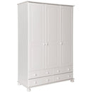 Copenhagen White 3 Door Wardrobe by Lavishway | Wardrobe-45577
