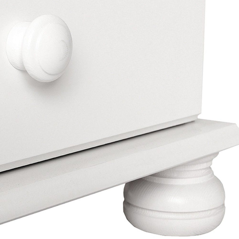 Copenhagen White Narrow 5 Drawers Chest by Lavishway | Chest Of Drawers-45640