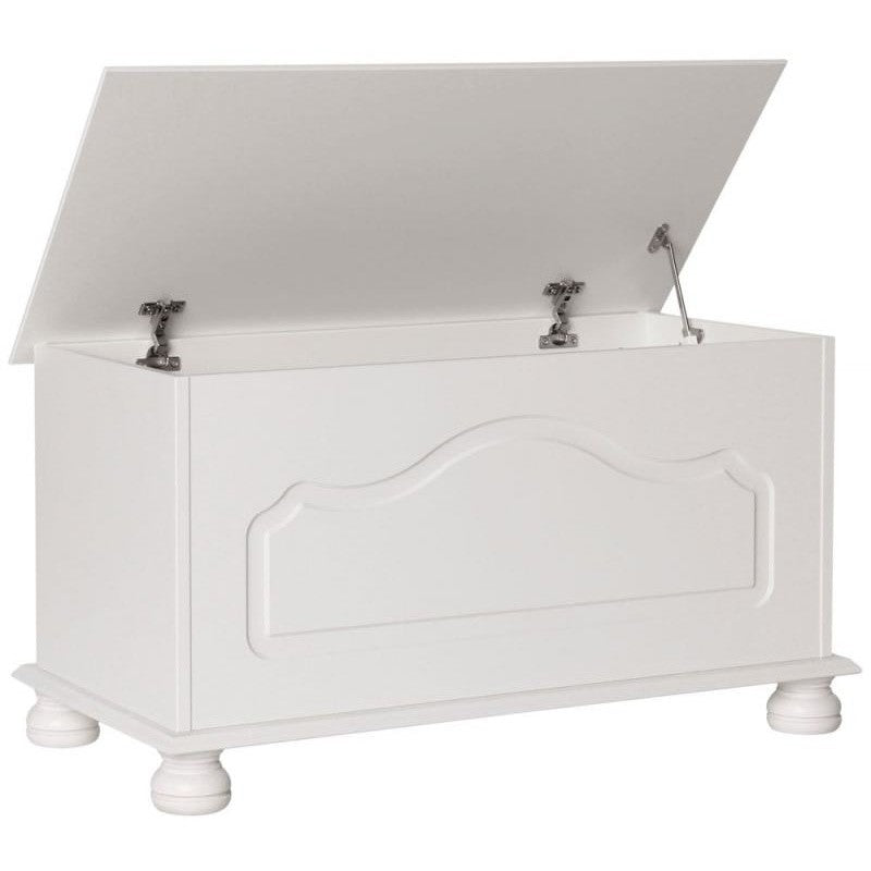 Copenhagen Antique White Blanket Box by Lavishway | Benches & Storage Benches-45596