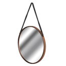 Copper Rimmed Round Hanging Wall Mirror by Lavishway | Wall Mirrors-50442