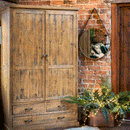 Copper Rimmed Round Hanging Wall Mirror by Lavishway | Wall Mirrors-50440