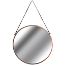 Copper Rimmed Round Hanging Wall Mirror by Lavishway | Wall Mirrors-50441