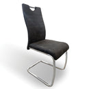 Talia Handle Back Grey Dining Chair Set of 2 by Lavishway | Dining Chairs-37572