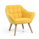 Coral Contemporary Yellow Studio Chair by Lavishway | Bedroom Chairs-27230