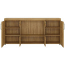 Cortina Oak Finish Glazed Wide Sideboard by Lavishway | Sideboards-44048
