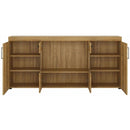 Cortina Oak Finish Glazed Wide Sideboard by Lavishway | Sideboards-44052