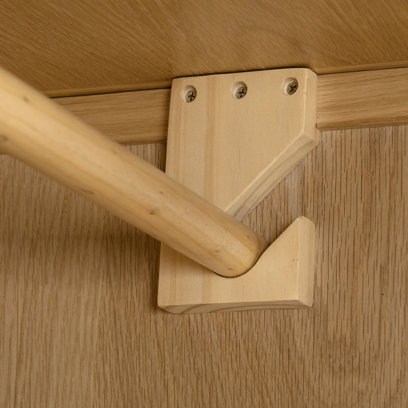 Cotswold Solid Oak 2 Doors 1 Drawer Wardrobe by Lavishway | Wardrobe-20602