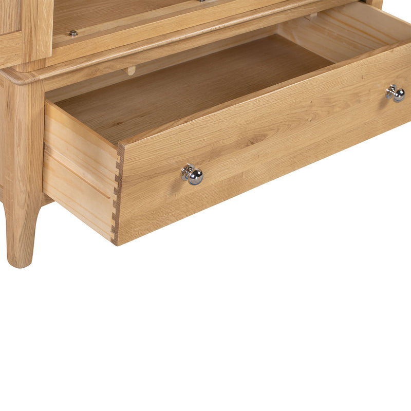 Cotswold Solid Oak 2 Doors 1 Drawer Wardrobe by Lavishway | Wardrobe-20601